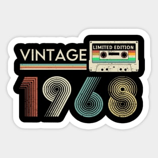 Vintage 1968 Limited Cassette Sticker